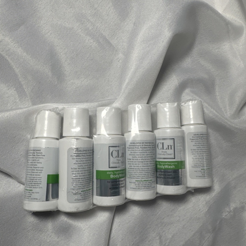6 CLn Body Wash Eczema Psoriasis & Rosacea Care Moisturizing Wash Travel Size